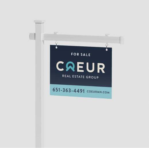 real estate logo on lawn sign